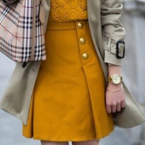 J. Crew Sailor Skirt in Double-Serge Wool size 6